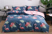 Cotton Sheng live brushed printing four-piece set