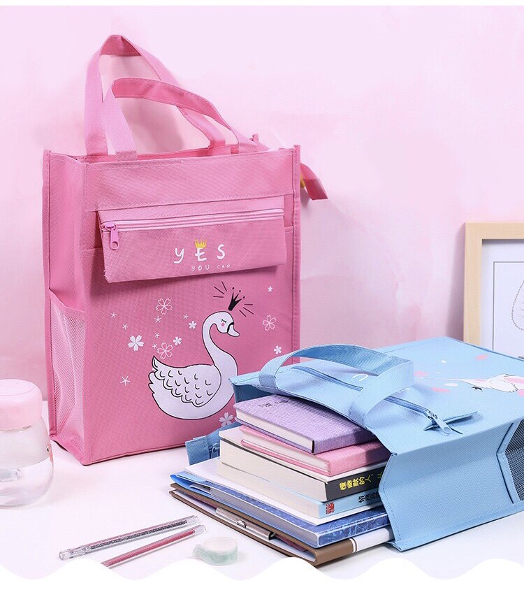 Исправлению сумки 小学生补习袋补课包 手提袋大号美术袋儿童礼品拎书包定制印logo