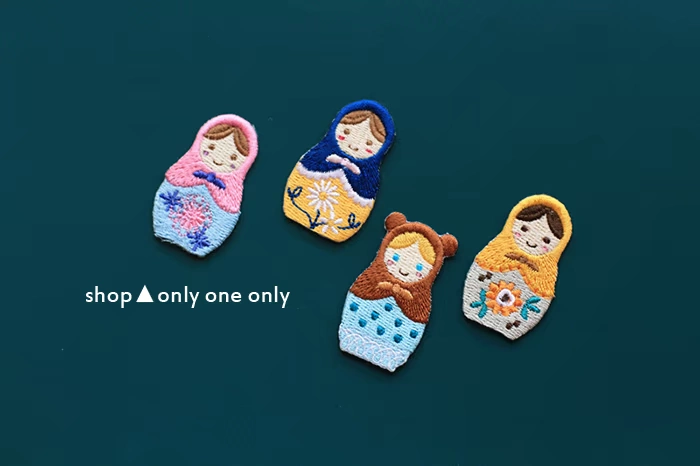 Độc quyền Nga Matryoshka Patch Patch Sticker Trâm Huy hiệu Vải dễ thương Sticker DIY - Trâm cài cài áo vest nam