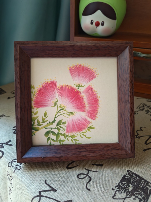 Hand-Painted Chinese Painting of Acacia Flowers, Home Decoration, Gift for Friends and Family, Chinese Style Gift, Desk Decoration Hand-Painted Chinese Painting of Acacia Flowers, Home Decoration, Gift for Friends and Family, Chinese Style Gift, Desk Decoration