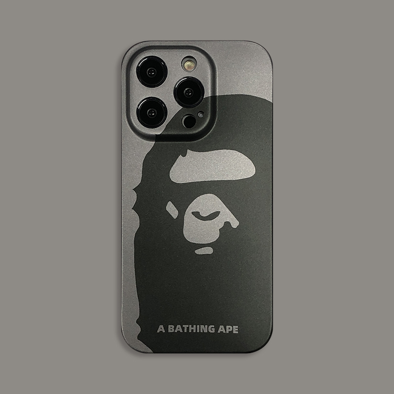 European and American Trendy Brand Bape Ape Head iPhone 15 Pro Max Phone Case Suitable for Apple 14Pro Full-Cover Silicone 15Pro Electroplated Gray Protective Case Soft 14 Unisex 13/12 Straight Edge Anti-Drop 11 European and American Trendy Brand Bape Ape Head iPhone 15 Pro Max Phone Case Suitable for Apple 14Pro Full-Cover Silicone 15Pro Electroplated Gray Protective Case Soft 14 Unisex 13/12 Straight Edge Anti-Drop 11