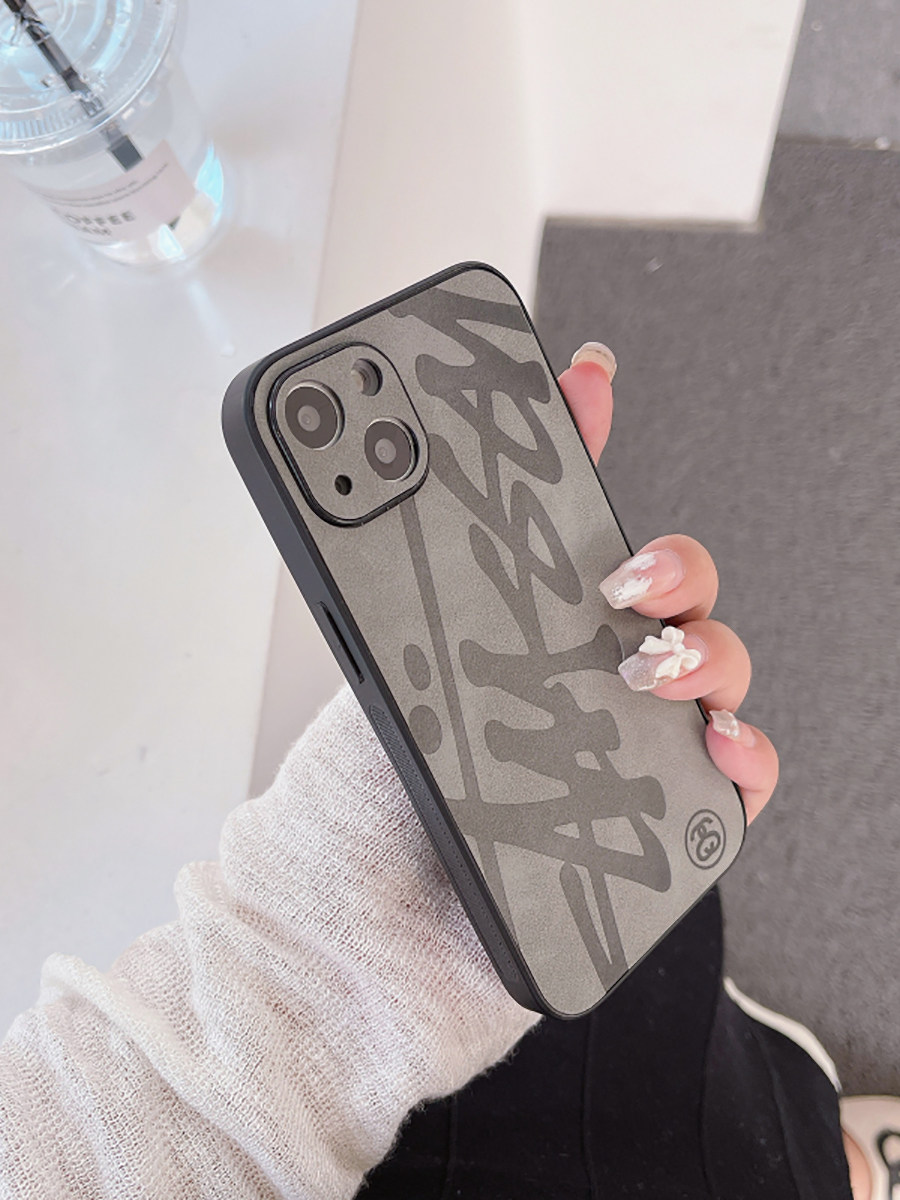 时尚品牌Spesi适用于Iphone16Promax Suede Suede 15Pro Apple 14男女手机壳12全包真皮硬底11直边防摔Xr保护套14Promax 3