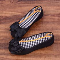 Old Beijing cloth shoes women fashion soft bottom flat bottom work shoes black 2021 New Bean shoes summer womens shoes