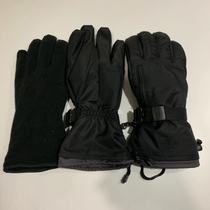 Foreign Trade Ski Gloves Suede Cloth detachable Neri Mens and Mens Touch Screen Apple Android waterproof windproof black