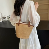 Модная летняя соломенная сумка на одно плечо для отдыха, городской стиль