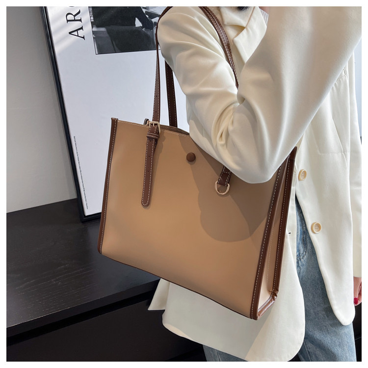 Women's Designer Tote Bag With Textured Pu Leather Shoulder Strap_voghion.com