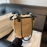 Модная летняя соломенная сумка на одно плечо для отдыха, городской стиль