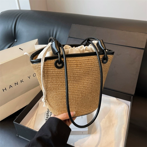 Модная летняя соломенная сумка на одно плечо для отдыха, городской стиль