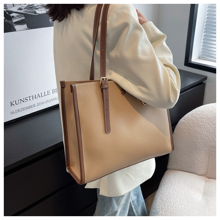 Women's Designer Tote Bag With Textured Pu Leather Shoulder Strap_voghion.com