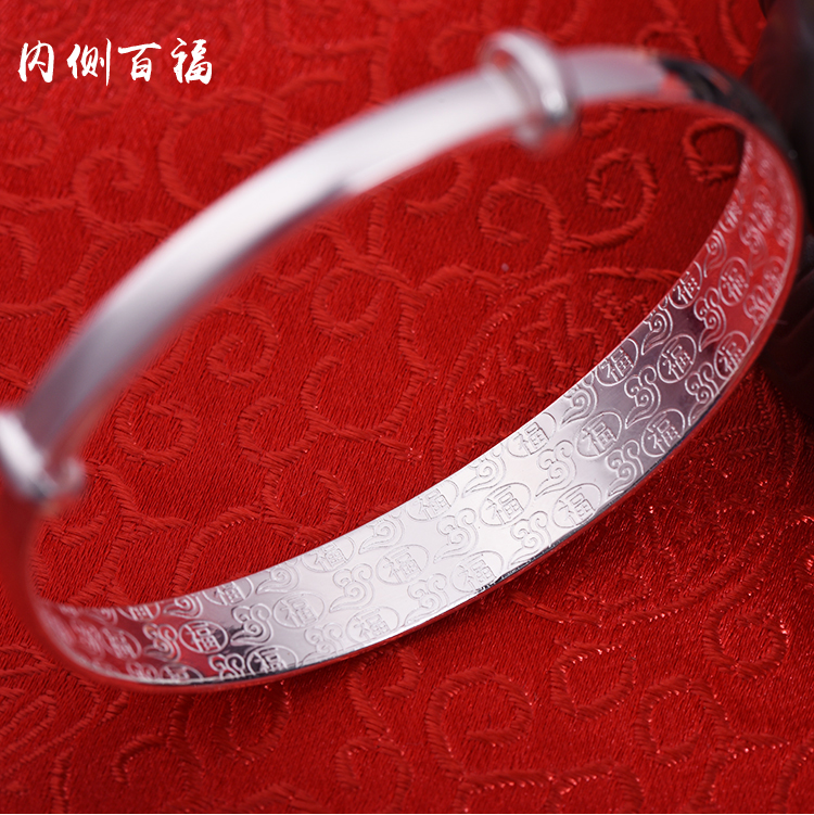 Nữ mô hình Dài Phong Fu từ rắn 999 sterling bạc vòng tay trung niên người lớn tuổi để gửi bạn gái của mình mẹ bà món quà