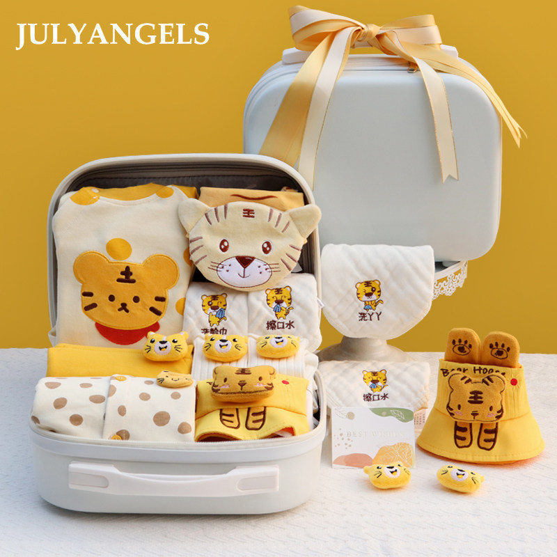 Newborn baby gift box suit delivery upscale clothes to send baby born See face Courtesy Male Girl Full Moon 100 days Spring