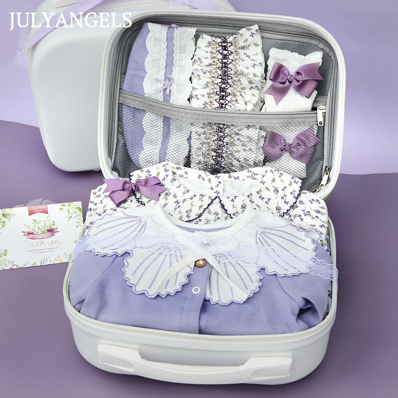 Newborn baby gift box clothes gift set gift high-end full moon gift box girl baby summer cotton one year old