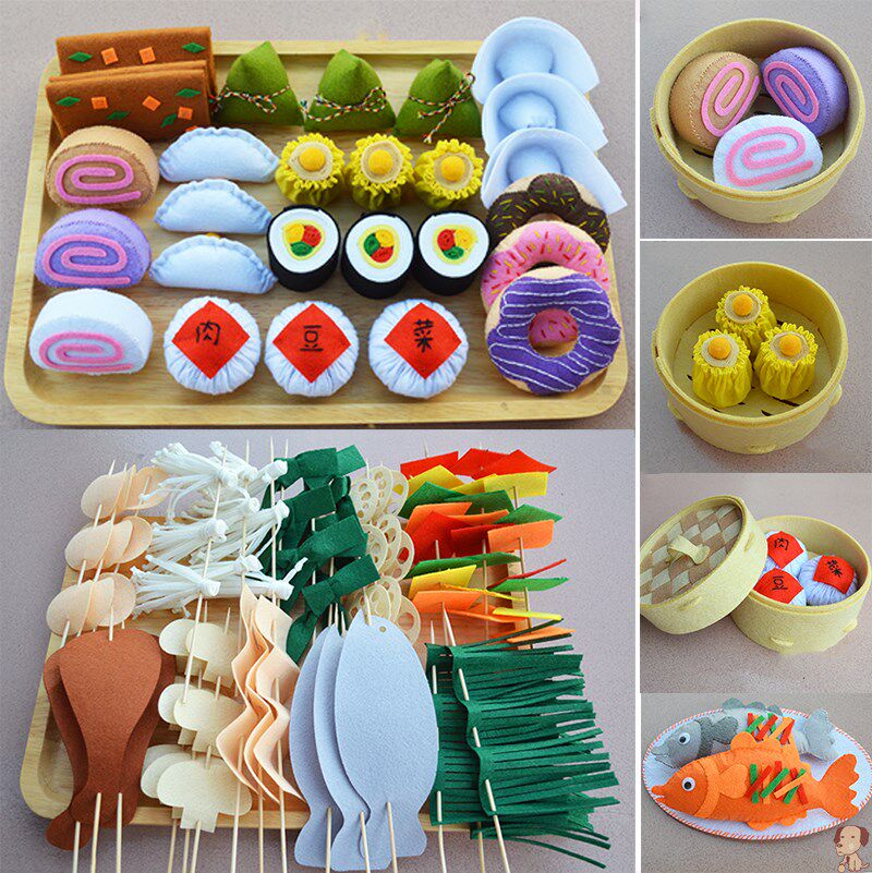 Kindergarten food area material steamer doll home simulation food work material children's toy model steamed buns