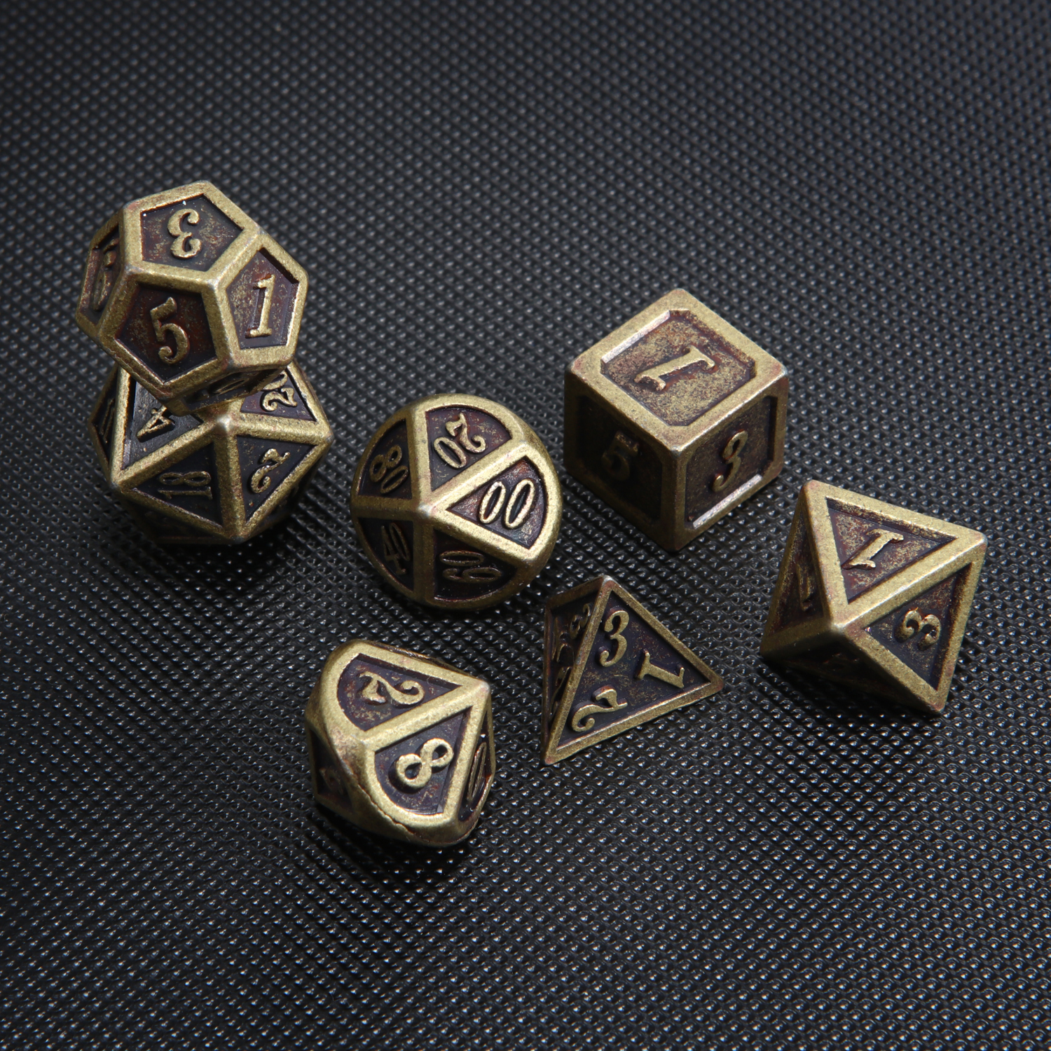 Metal Faceted Dice COC Board Game Running Group TRPG Cthulhu Multi-Face Dragon with Dungeons DND Color