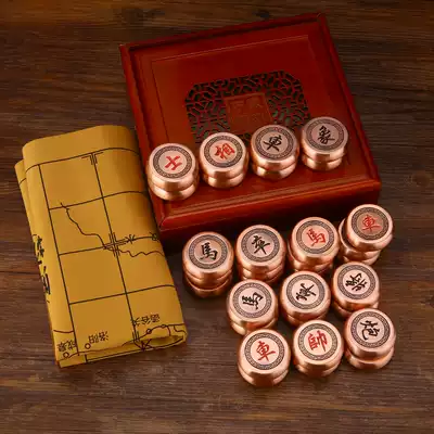 High-grade metal bronze Chinese chess set large chess high-grade business gifts chess ornaments crafts
