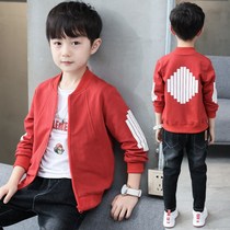 Boys  jacket spring 2021 new foreign style handsome childrens middle and large childrens spring and autumn jacket baseball suit Korean version of the trend