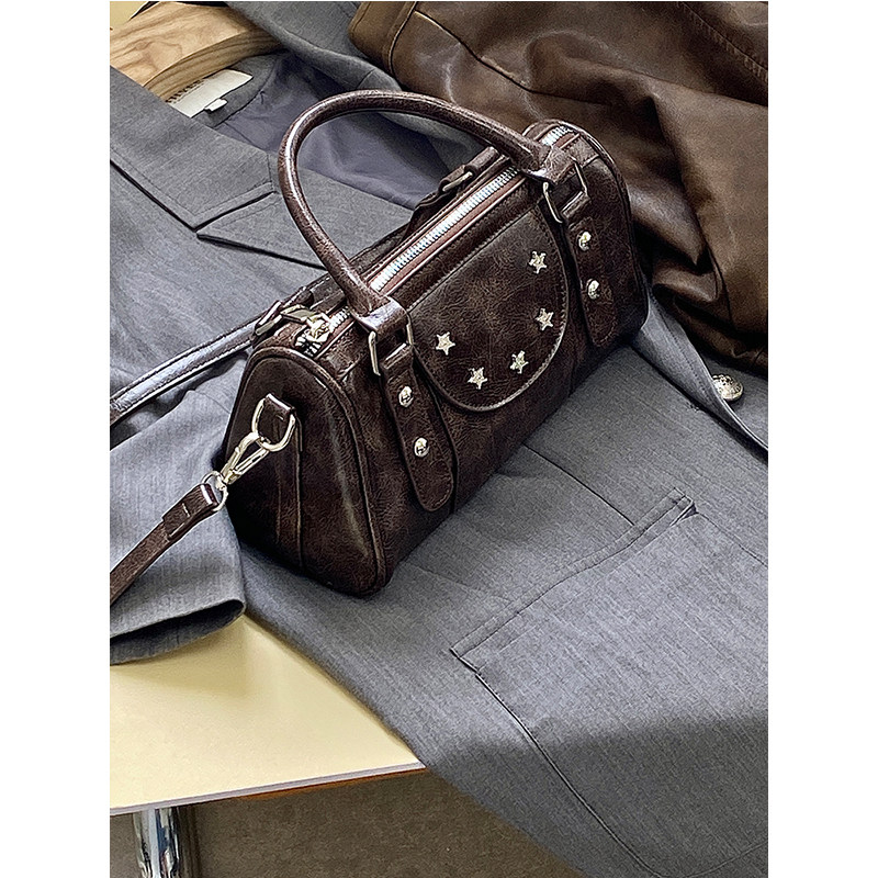 Luzi 2025 нишевый дизайн, новая женская сумка в стиле ретро, высококачественная бостонская сумка через плечо, сумка-мессенджер