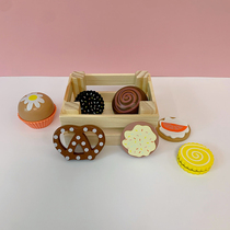 Export wooden simulation play house cake food pizza toy sweet afternoon tea cake tower girl cosplay