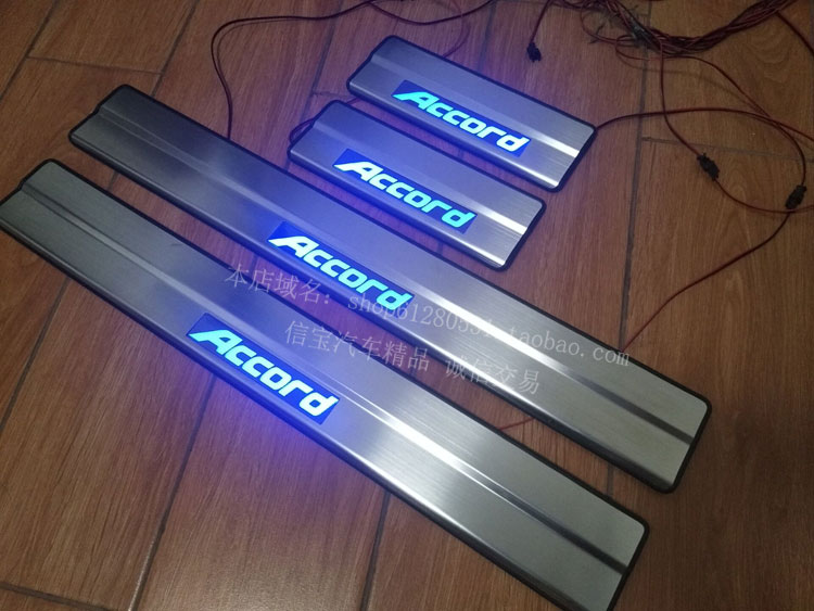 03-17 eighth-generation Accord modification special LED welcome pedal with light seven or eighty-nine generation Accord cold light threshold strip