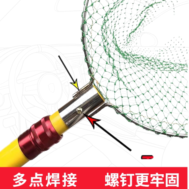 Telescopic net copying pole ຫນາແລະຫນາ super fiberglass ແຂງດຽວ pole double pole ປາຫາປາ pole net copying set ຄົບຊຸດ