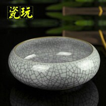 Tea wash ceramic with cover big number blue and white pen wash Puer tea jar tea cake put tea cup storage plate tea ceremony accessories