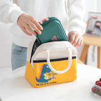 Day Style Lunch Box Handbag Polyester Cotton Canvas Insulated Lunch Box Bag Thickened Aluminum Foil Office Meal Kits Students Lunch Bag