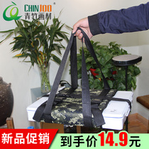 Pigment tote bag Portable gouache 42-grid pigment box tote bag 35-grid 64-grid jelly pigment Malimia Bamboo art exam sketching art exam Tote bag large canvas waterproof