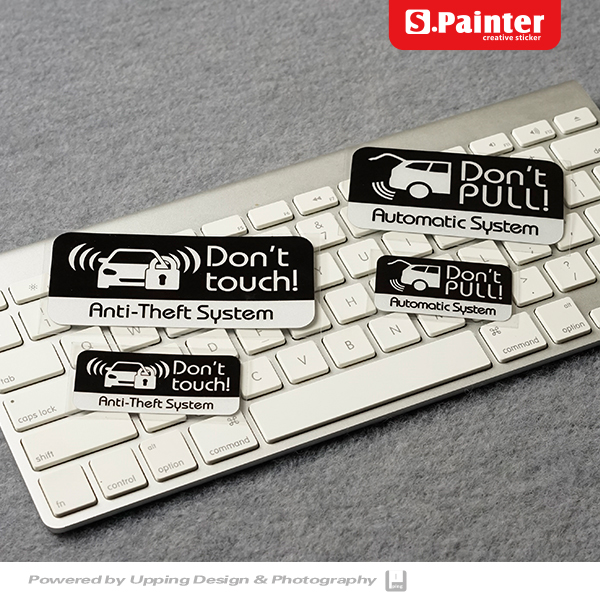 S P sticker agency anti-theft prompt car sticker Skirting open reflective patch Automatic tailgate prompt waterproof sticker