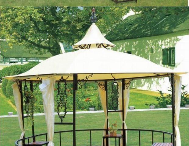 Gazebo mặt trời tán đồ nội thất ngoài trời rèn sắt gazebo sân vườn tán nhà trắng pháo đài yurt lều gian hàng ghế ngồi ban công chung cư