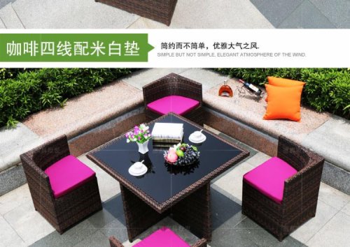 Bàn ghế ban công ghế mây ghế mây đồ gỗ ngoài trời sáng tạo bàn ghế năm bộ bàn ghế ngoài trời giải trí bàn ghế kết hợp ghế ban công nhỏ