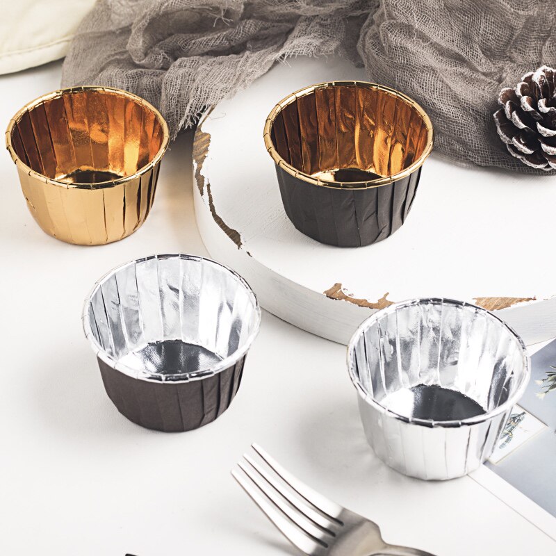 New year gold and silver sweet taster cupcake curbside cupcake Cupcake Bottom 50 Cake Bottom of the Moffin Cup Lipstick Cup McFinn Cup