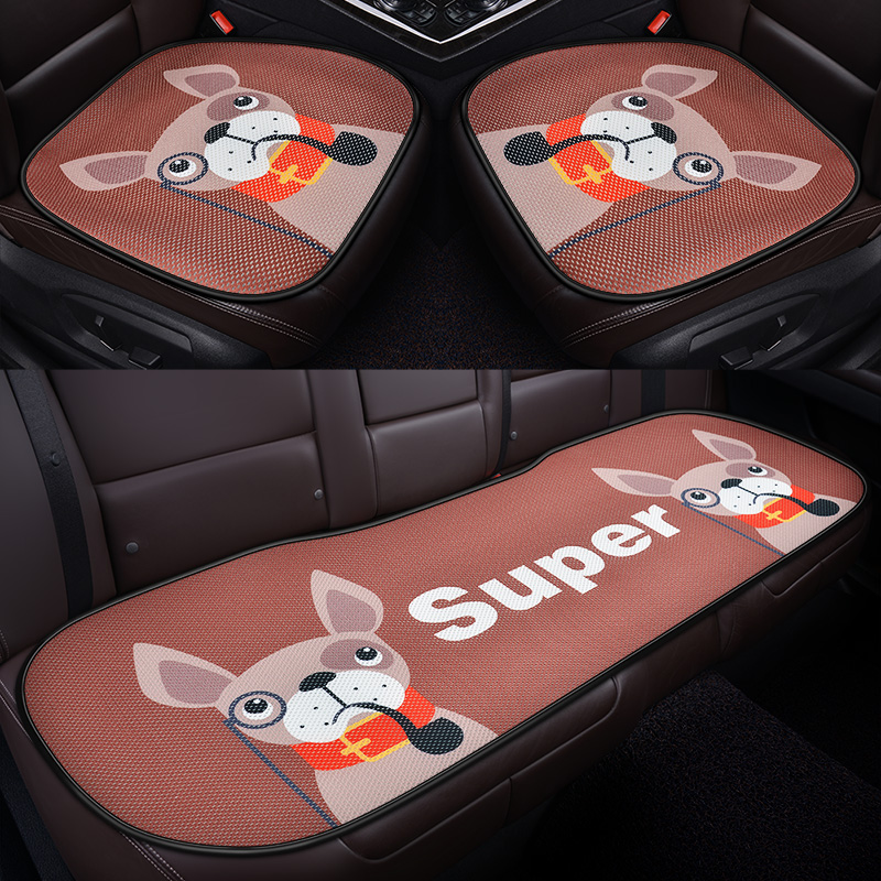 Car cushion Summer cool cushion single sheet Breathable Summer Three Sets All Season Universal Cartoon Seat Cushion Ice Silk Trolley