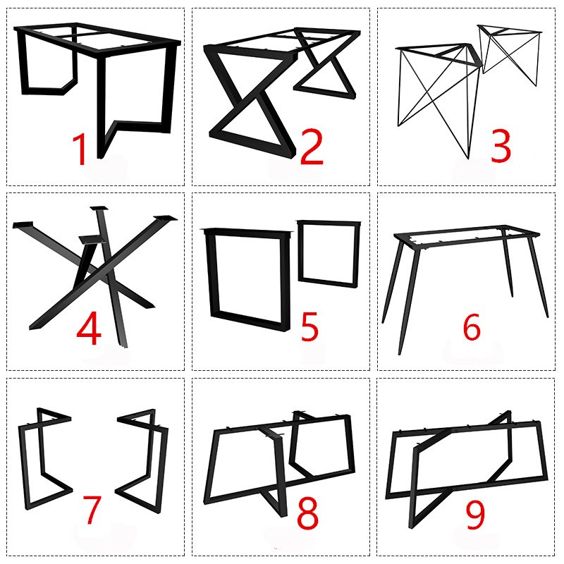 Table leg bracket Coffee table support frame Tea table rock board table tripod Coffee table leg Office desk load-bearing iron frame Metal leg