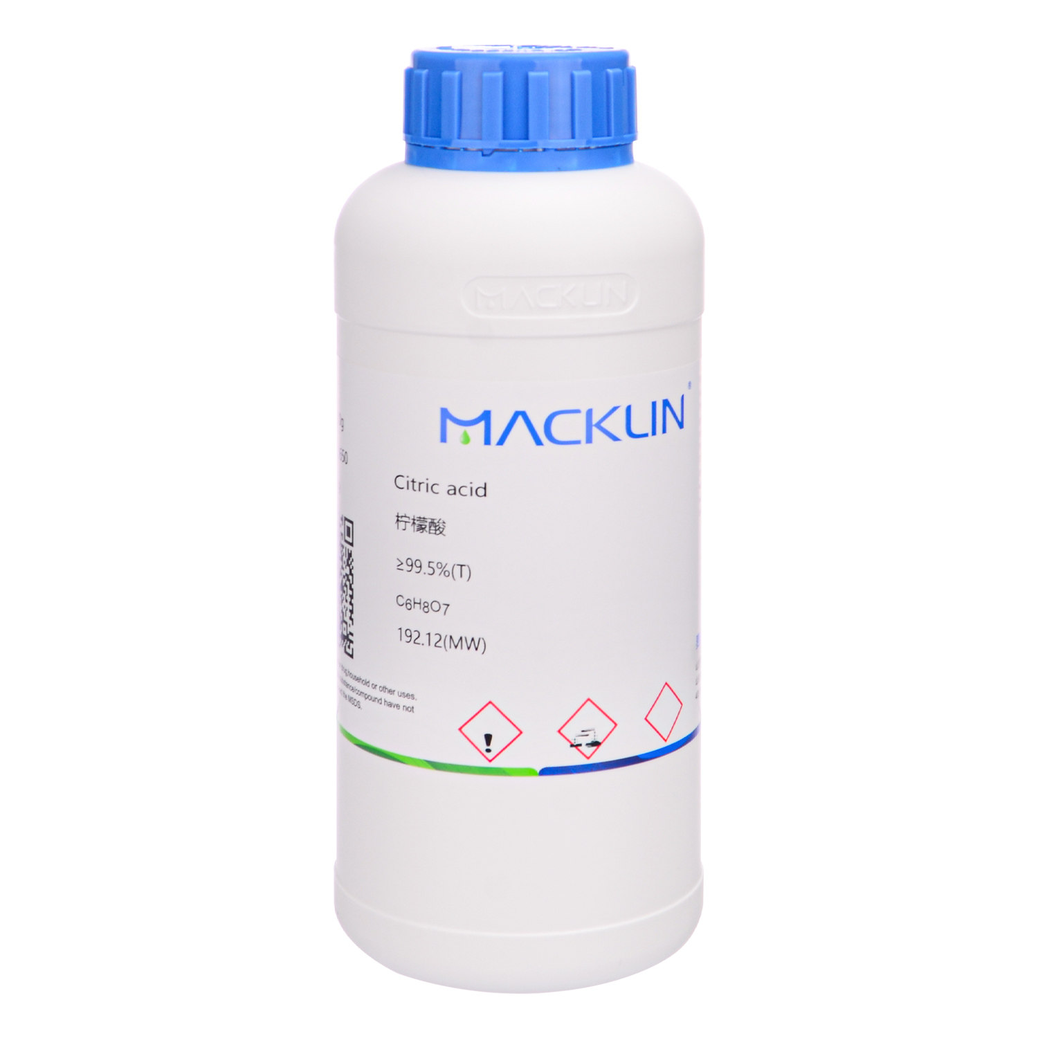 麦克林柠檬酸500gAR&ge;99.5%(T) Macklin实验室分析纯试剂77-92-9