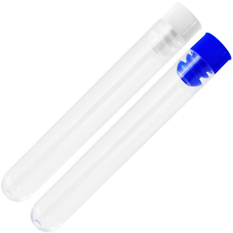 塑料试管10ml16*100mm含塞10支 塑PS试管,透明硬质试管放免试管