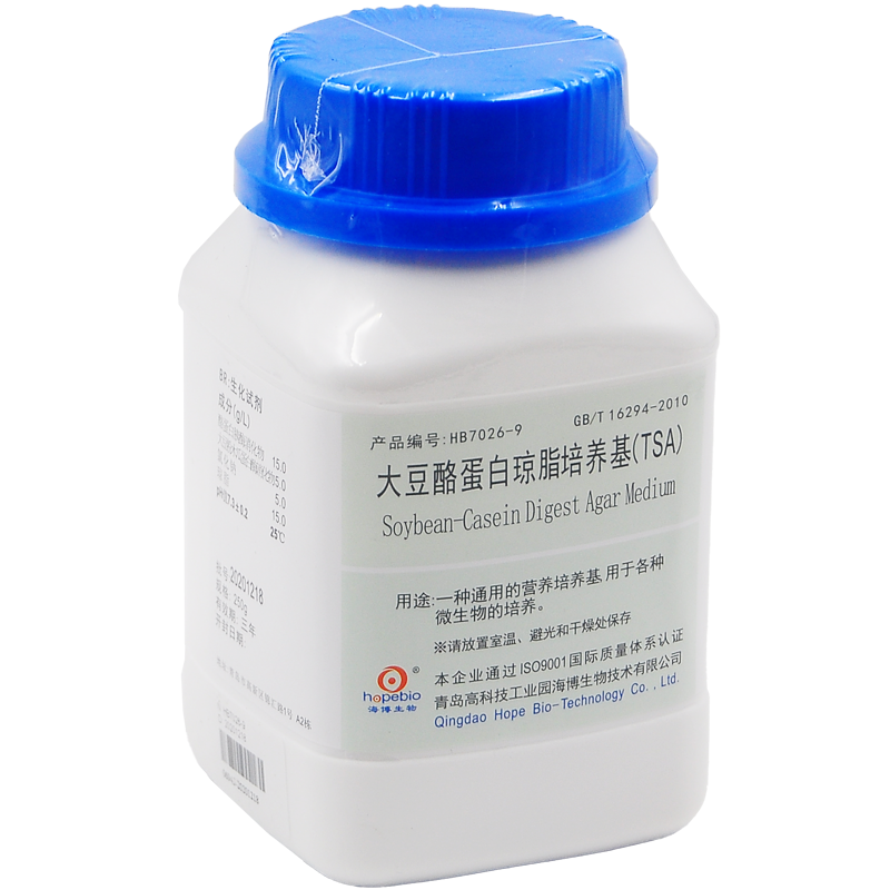 HOPEBIO/海博生物 大豆酪蛋白琼脂培养基（TSA）1kg/瓶 HB7026-10