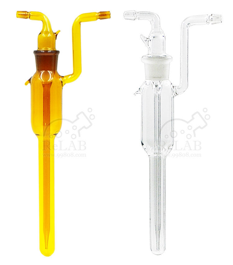 大型气泡吸收管 10mL 透明/棕色包氏吸收管 玻璃吸收管 采样瓶管