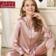 Dịch vụ tại nhà 25 Mu Mi 22 Mu chính hãng có thể mặc bên ngoài bộ đồ ngủ pijama lụa nặng 100% lụa cho nam và nữ - Bên ngoài ăn mặc