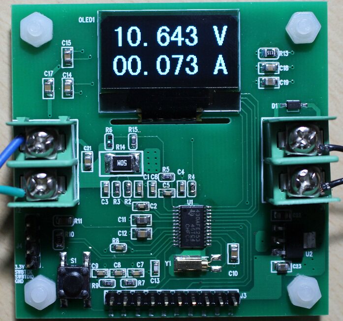 MSP430AFE253 Development Board OLED12864 High Precision Voltmeter Ammeter