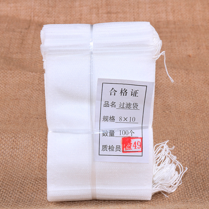 8*10cm pumping line 100 non-woven Chinese medicine bags decoction bags Filter cooking tea bags Seasoning slag separation stewed material