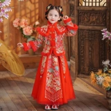 Зимнее детское ханьфу, наряд маленькой принцессы, китайский стиль