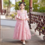 Этнический детский костюм, классическое ханьфу, летнее платье, юбка, летняя одежда, детская одежда, подходит для подростков