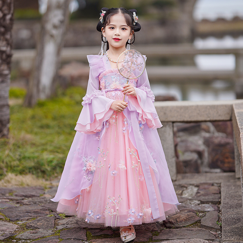 Hanfu for Girls 2026 New Style Super Fairy-Like Ancient Style Tang Suit Autumn Girls' Ancient Costume Mid-Autumn Festival Chinese Style Performance Dress Hanfu for Girls 2026 New Style Super Fairy-Like Ancient Style Tang Suit Autumn Girls' Ancient Costume Mid-Autumn Festival Chinese Style Performance Dress
