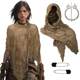 Distressed, Worn-Out Wasteland Style Desert Scarf, Cape, Shawl, Cloak, Headscarf, Ruins Cosplay, Medieval