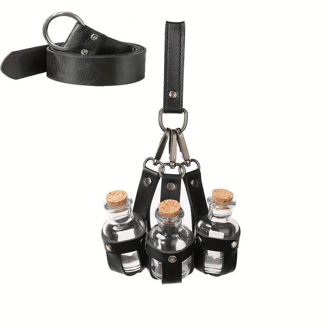 Medieval Waist Hanging Small Medicine Bottle Belt Cosplay Magician Props Npc Viking Retro Anime Accessories