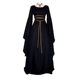 Medieval Long-Sleeved Round-Neck Asymmetrical Women's Dress Halloween Costume Performance Props Stage Drama