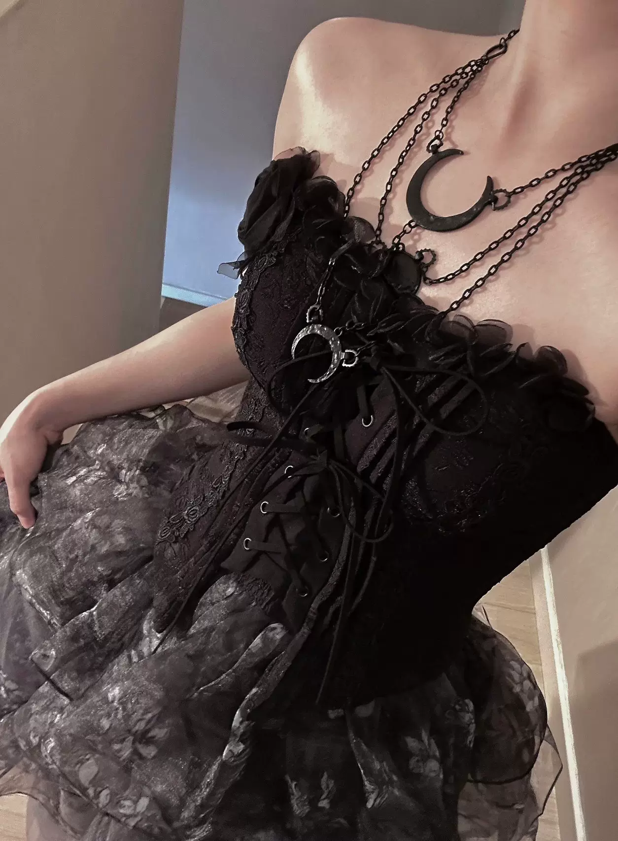 Комплект, вечернее платье для взрослых, стиль Lolita