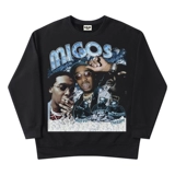 Hiphop Hiphop Hiphop Hiphop Retro Migos Rap Vintage Winter плюс бархатный капюшон с печено