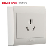 Delixi ultra - thin loading box three - hole 16A three - eye air conditioning water heater power outlet wall switch panel