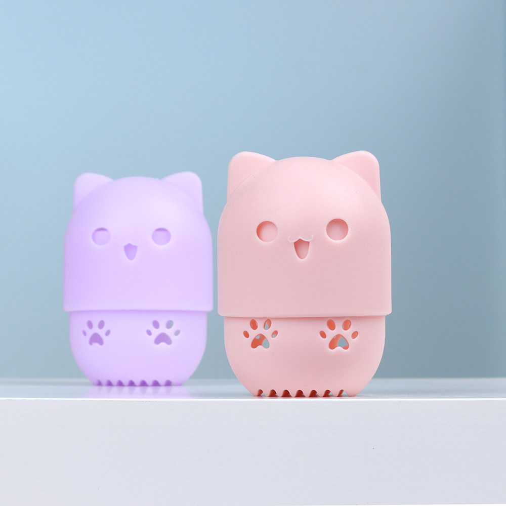 Cat beauty egg sponge bracket silicone dust - proof hoist powder packaging box packaging box packaging egg packaging